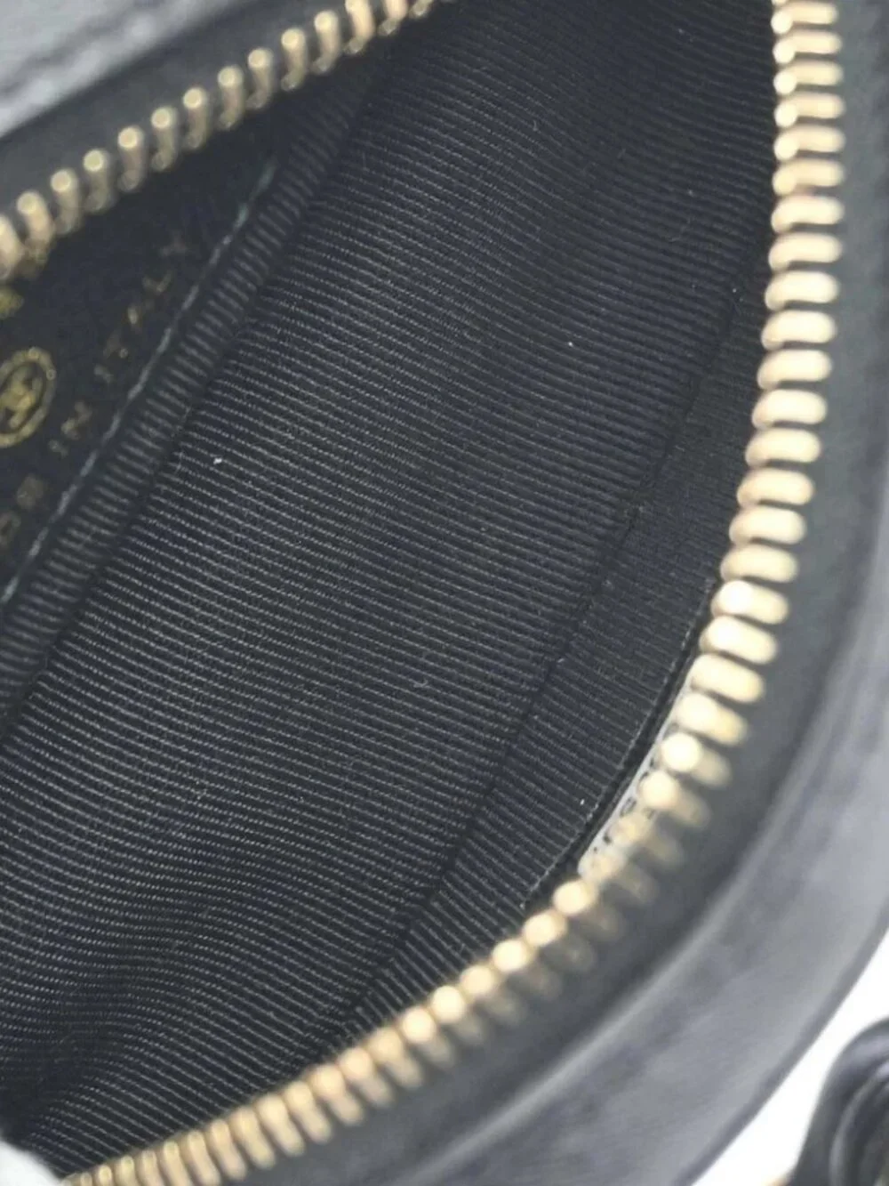 Chanel Black Lambskin Quilted Chain Round Mini Clutch Bag